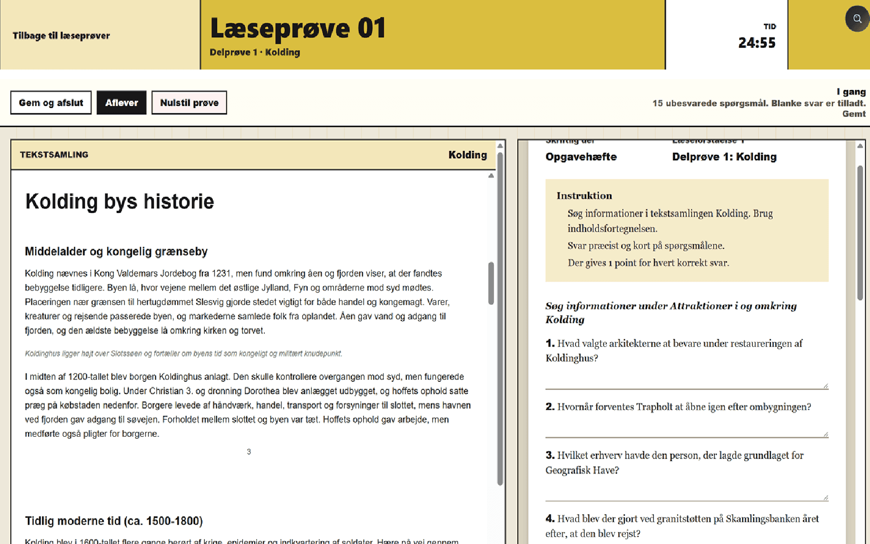 LingoGap reading exam simulator