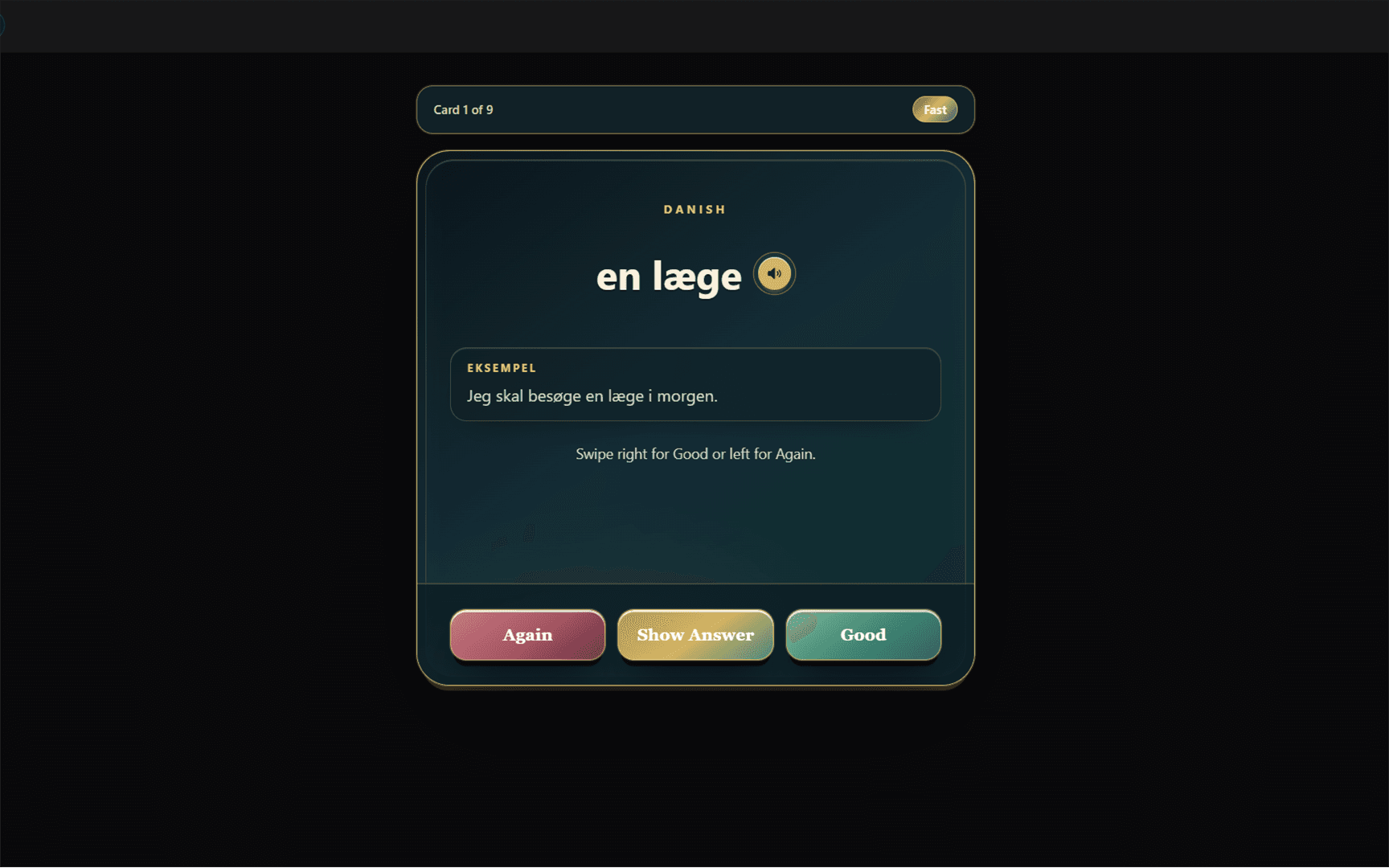 LingoGap flashcard review